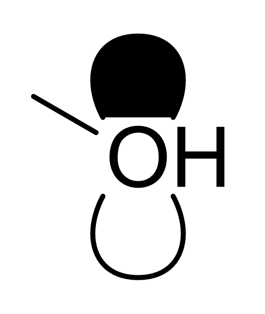Same solid p orbital clears the visible OH ink after