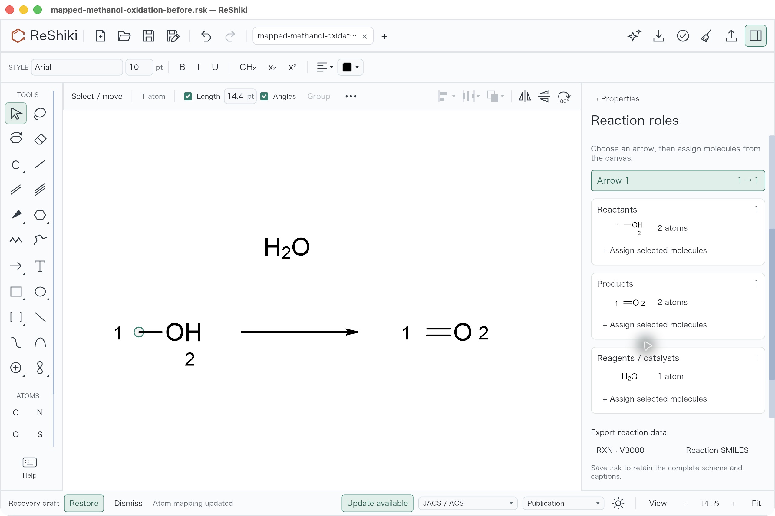 Applying the reviewed proposal restores carbon map 1 on the main drawing
